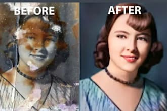 enhance, restore, upscale, fix blurry photos or old image in 1 hrs