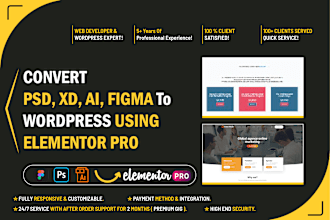 covert figma to wordpress, figma to elementor wordpress website