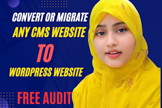 convert migrate squarespace, shopify, wix,joomla or any cms to wordpress website