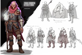 make a professional drawing of your dnd character or party