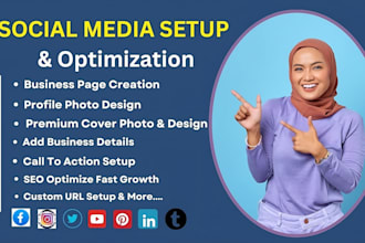setup and optimize your facebook, instagram and youtube business pages