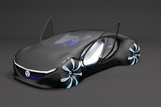 do realistic car design, 3d car modeling,3d car animation, rendering and rigging