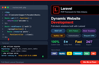 build dynamic websites with laravel framework