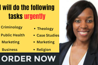 do urgent religion, theology,public health, business, marketing, case studies