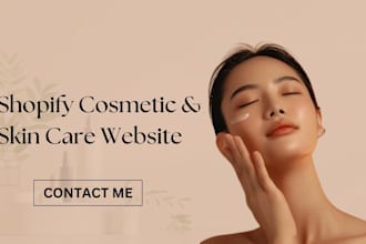 build shopify website of skincare cosmetics makeup