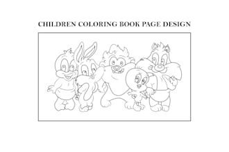 draw and design children coloring book pages