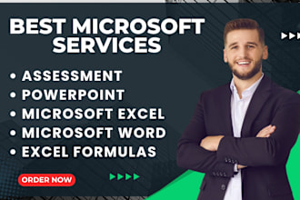 do ms excel work ,word assignments projects and powerpoint