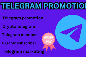 be your telegram chatter, discord, promotion, telegram community manager