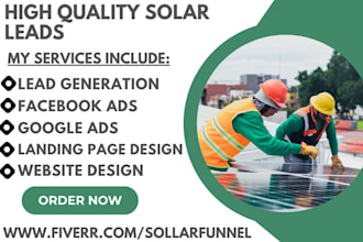 generate solar panel solar installation solar appointment solar energy leads