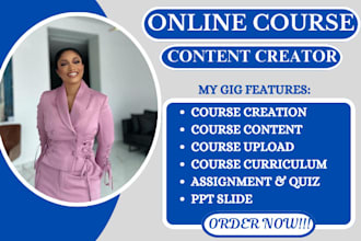 do online content creation, training manual, workbook design, lesson plan