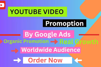 do you super fast organic youtube video promotion with google ads