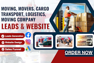 generate moving leads logistics movers transport leads moving company website