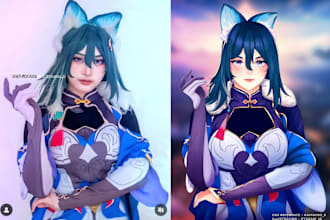 turn your photo into anime hand drawn digital art