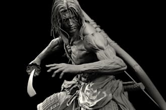 deliver zbrush for 3d sculpting, cnc model, shapr3d model, stl file for printing