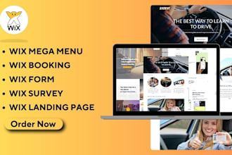set up wix booking calendar, wix form mega menu, wix survey