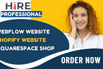build webflow ecommerce, shopify website, fix webflow website, squarespace shop