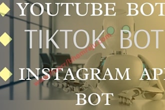 achieve telegram API bot, automated instagram api bot, tiktok livestreaming bot