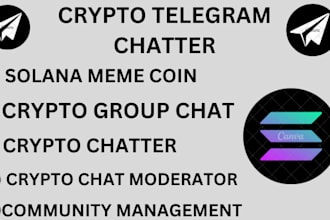 crypto telegram chatter, solana meme coin promotion, crypto meme coin chatter