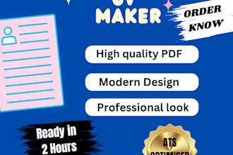 provide a master professional CV, and expert resume design
