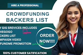 get an active crowdfunding backers list for your indiegogo gofundme kickstarter