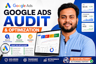 audit, optimize and fix your google ads PPC campaigns for better roas