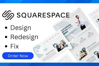 design professional website using duda, squarespace
