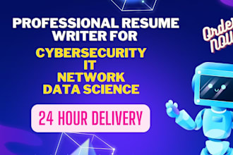 write cyber security , tech and data science resume