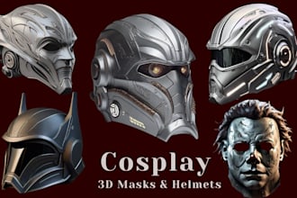 create amazing 3d mask 3d helmet halloween masks cosplay weapons for 3d printing