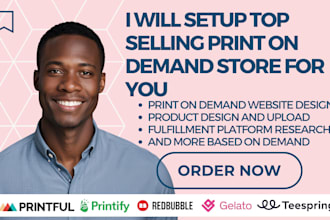 etsy shopify wix wordpress woocommerce print on demand store design and redesign