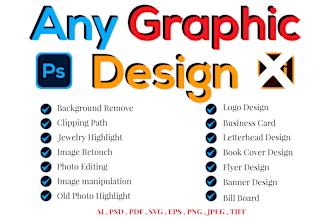 your expert graphic designer using adobe illustrator and adobe photoshop work