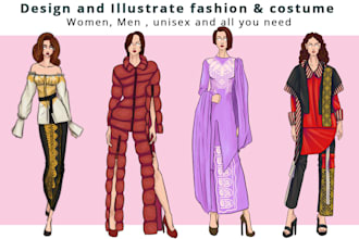 create fashion illustration for you brand