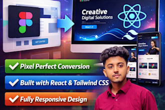 create website, convert figma to responsive website