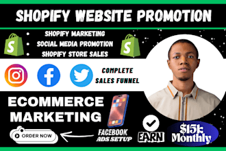 boost shopify sales or shopify promotion, shopify store marketing sales funnel