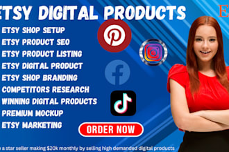 etsy digital products, etsy SEO, etsy digital product design, etsy stan store