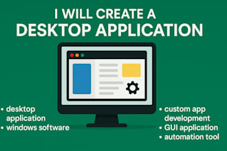 create desktop application, algorithms and python for you