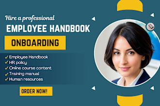 employee handbook onboarding HR policies, online course content training manual
