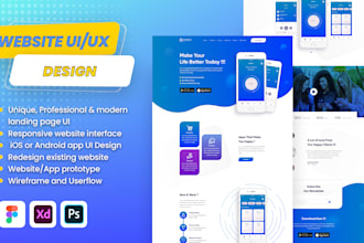 create a clean and professional figma landing page or website design