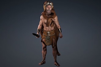 3d game character,clean topology,retexture,poly count,sharp3d,rig3d,modeler, ue5