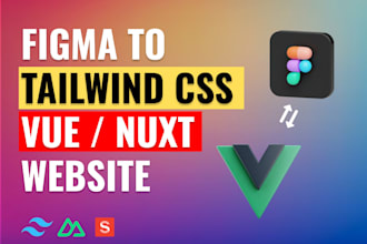 build website in vue js, nuxt js and tailwind css