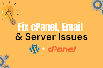 fix your hosting issue, c panel, wordpress web hosting, email and server issues
