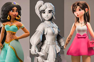create 3d model characters for video games or animations