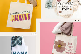design unique canva tote bag designs with its mockup