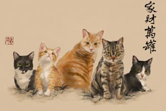 create cute animals and pet portraits
