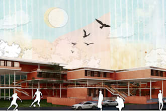 illustrate site analysis, drawing,rendering, expert in ps,ai