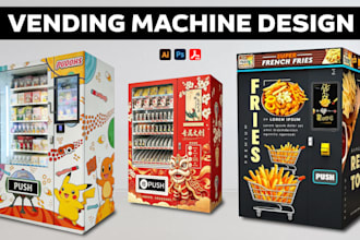do custom vending machine wrap design, arcade game, atm machine wrap