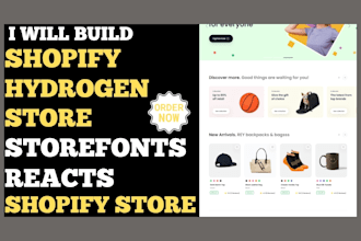 build and code your shopify hydrogen store storefronts reacts bug fix store