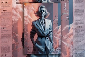 design professional and modern magazine cover and layout