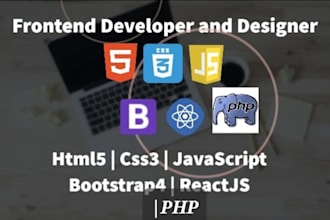 be your website using HTML,CSS,bootstrap,js,reactjs,PHP