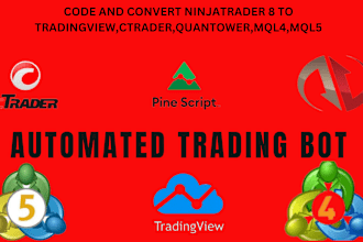 code tradingview pinescript strategy to ninjatrader, ctrader, quantower, mt4 mt5