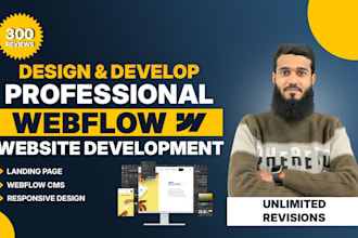 develop a professional webflow website